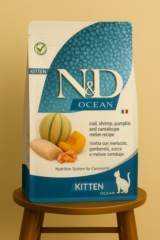 N&D Ocean Morina Balkabağı Karides ve Kavun Yavru Kedi Maması