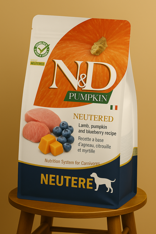 N&D Pumpkin Balkabaklı Kuzu Etli ve Yaban Mersinli Kısırlaştırılmış  Kedi Maması